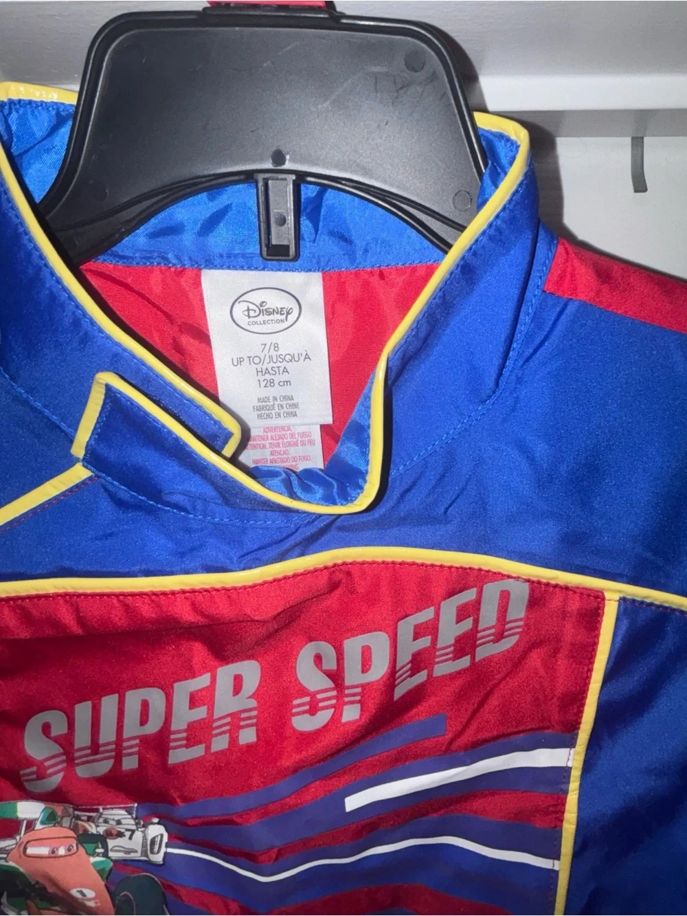 DISNEY Collection Lightning McQueen Halloween Costume Cosplay Boys Size 7/8